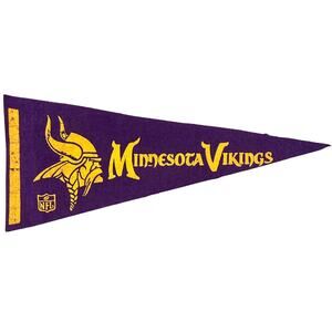 Minnesota Vikings Vintage 1960s Mini Felt Pennant NFL Purple Gold Viking Decor